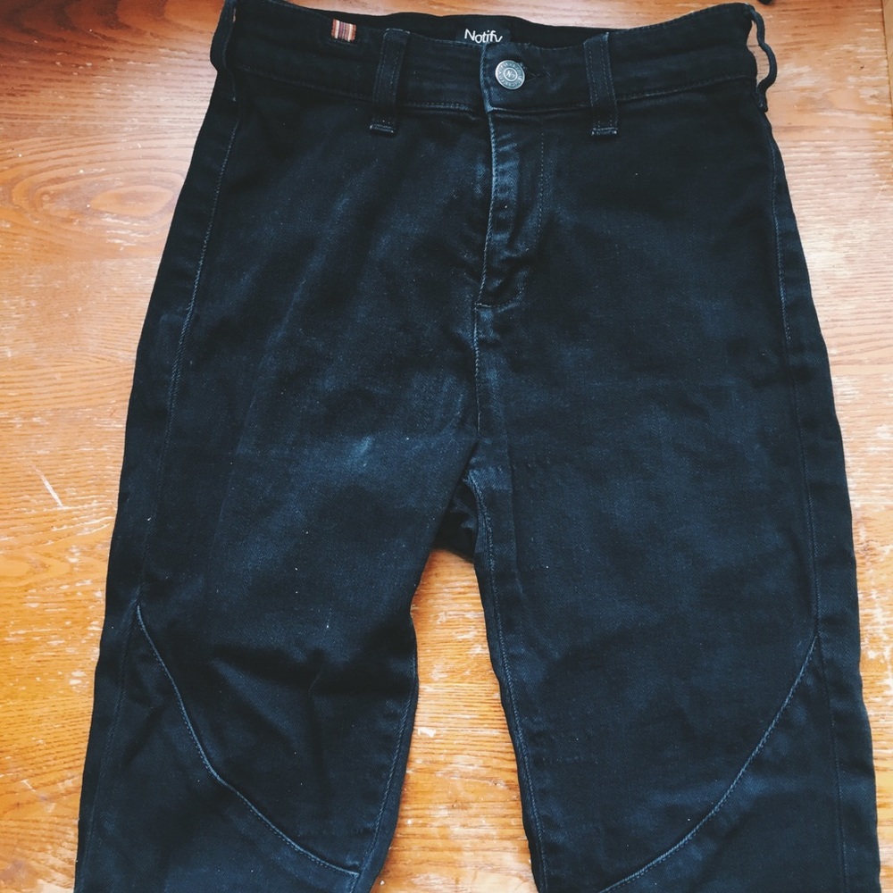 Black Distressed High Waisted Skinny Jeans